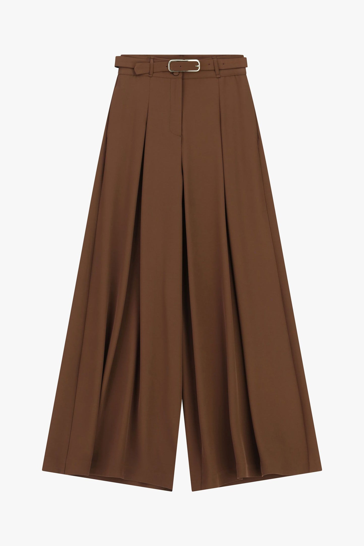 PANTALONI PALAZZO A VITA ALTA PEZ3LHXC CACAO IMPERIAL.