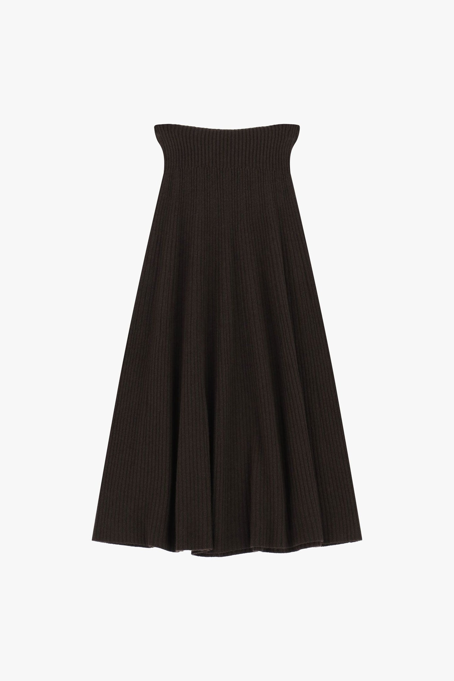 GONNA LUNGA A COSTE CON VITA ALTA E SILHOUETTE SVASATA G3025872 MORO IMPERIAL.