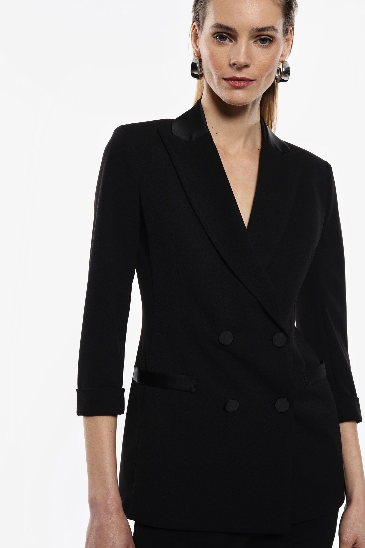 TAILLEUR GIACCA DOPPIOPETTO CON REVER A LANCIA NERO IMPERIAL