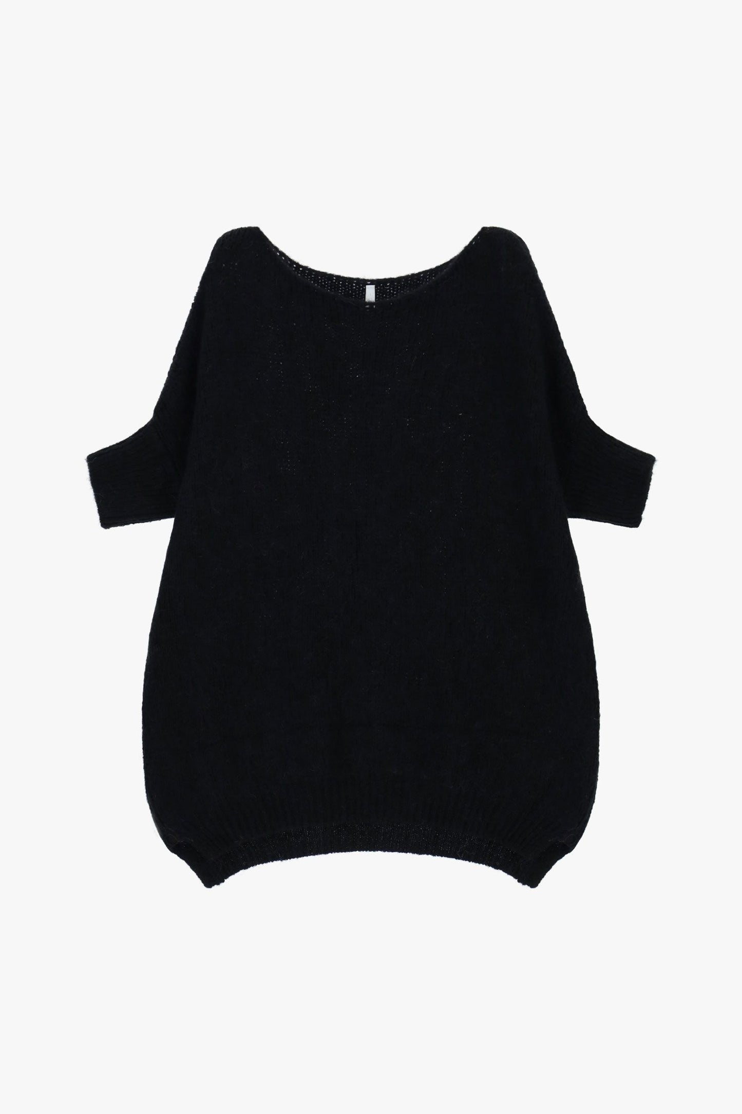 MAGLIONE AMPIO CON MANICHE CORTE E SCOLLO BARCA M3025888 NERO IMPERIAL.