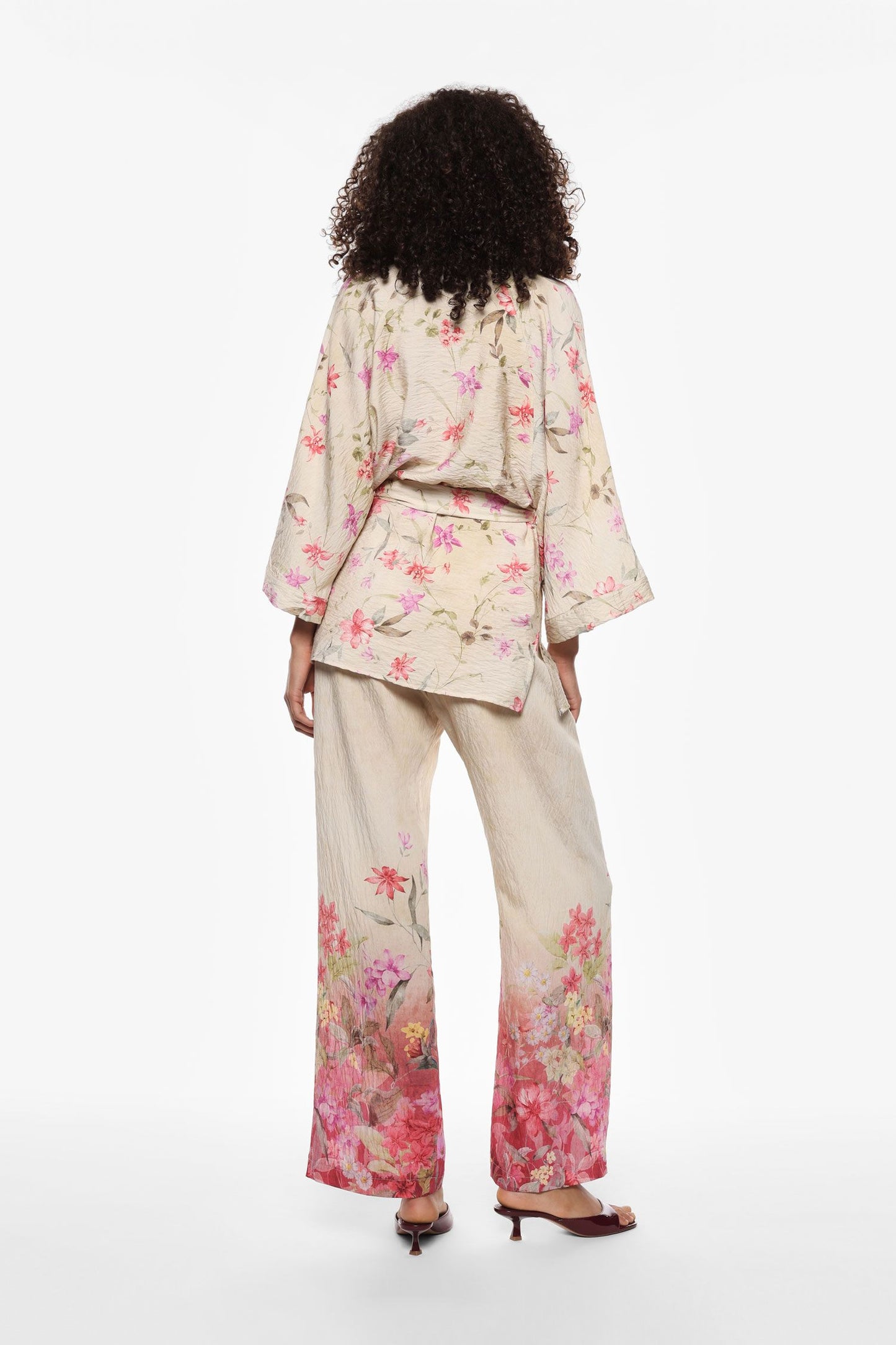 PANTALONI P5Y3JWY BEIGE/ROSSO IMPERIAL.