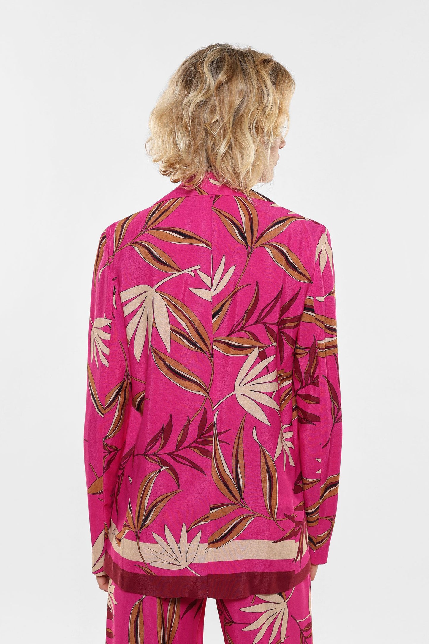 Giacca monopetto fantasia floreale con bottone singolo IMPERIAL