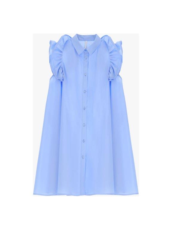 MINI ABITO OVERSIZE IN PURO COTONE CON VOLANT IMPERIAL