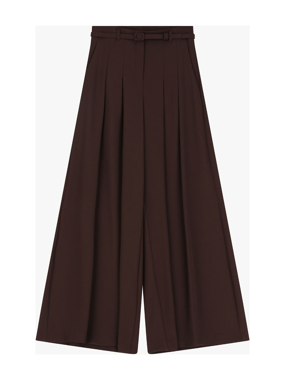 PANTALONI AMPI CON VITA ALTA E PINCES EBANO IMPERIAL