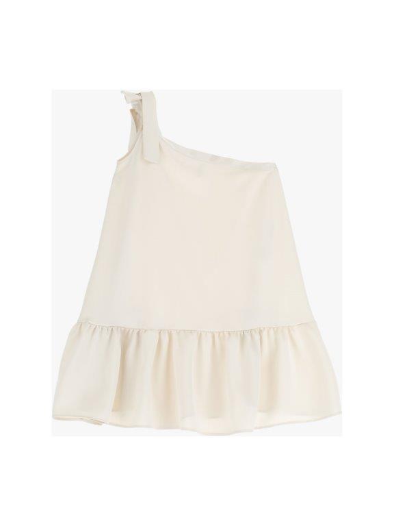 Mini abito monospalla a balze con fiocco IMPERIAL