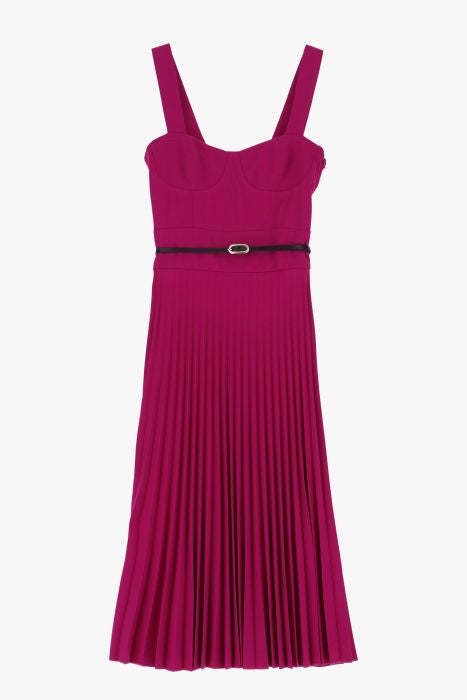 Abito midi con scollo a cuore e cintura IMPERIAL