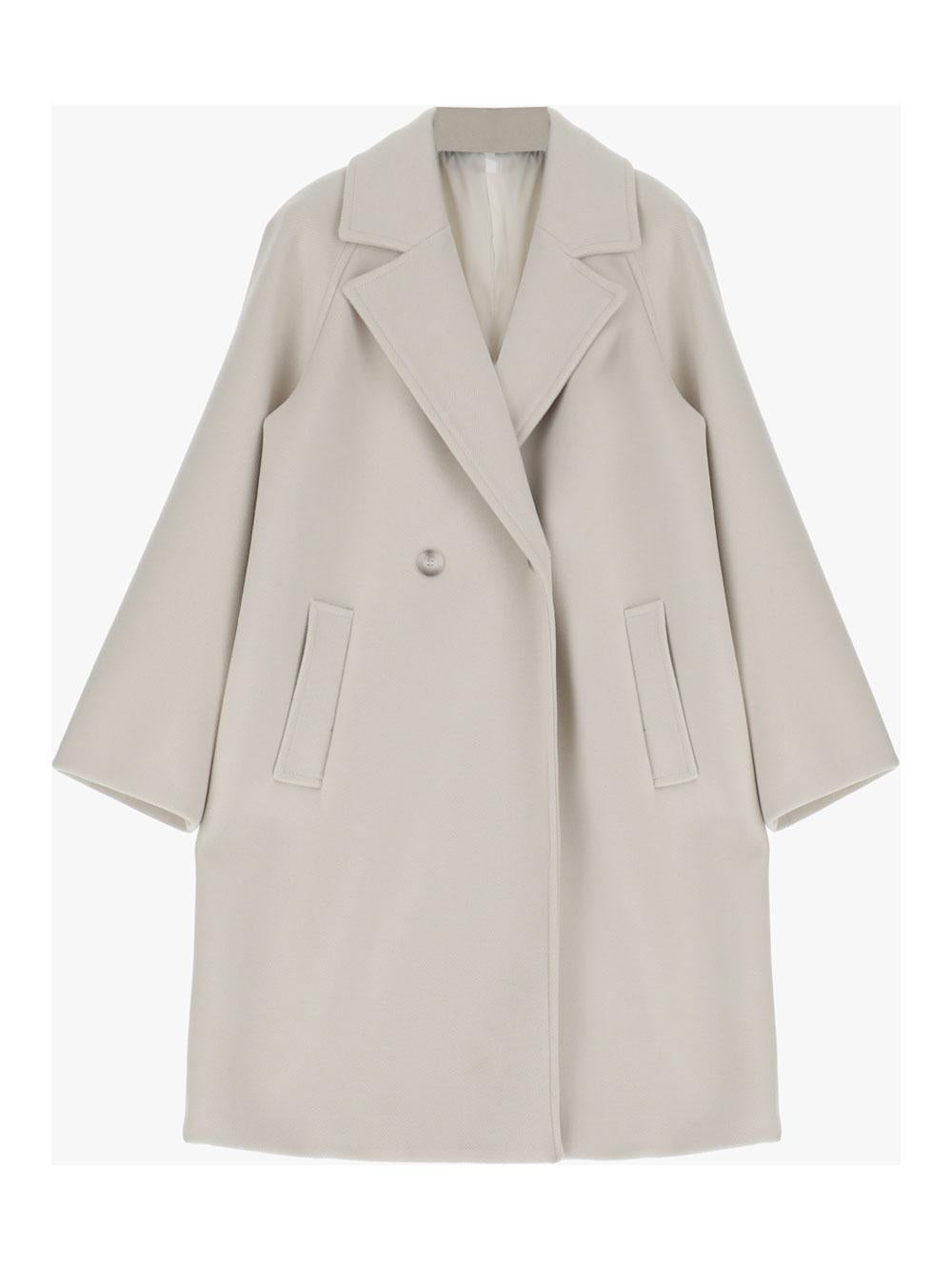 Cappotto lungo oversize doppiopetto monocolour con revers classici IMPERIAL
