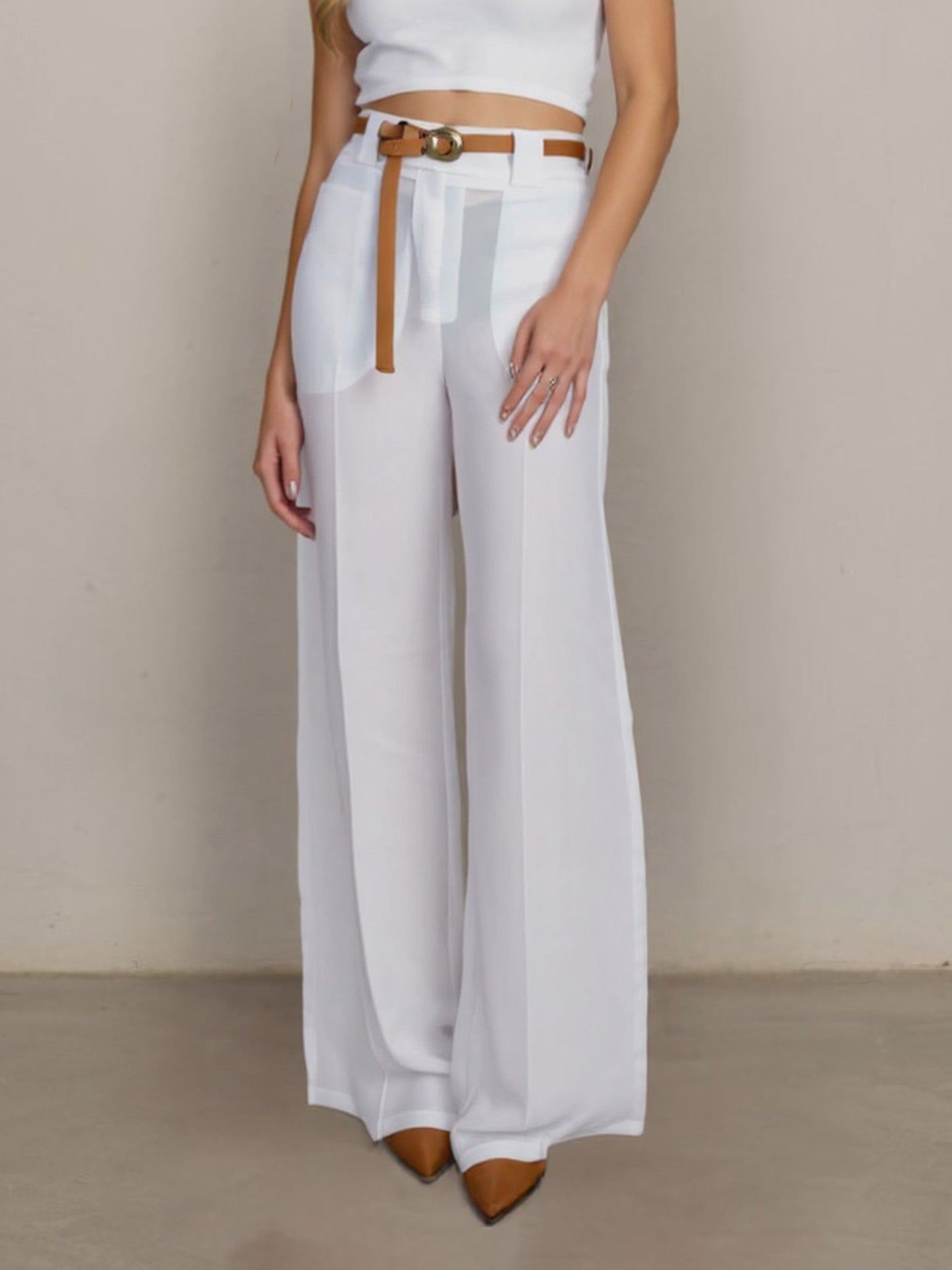 PANTALONE 25P7774 BIANCO TENSIONE IN.