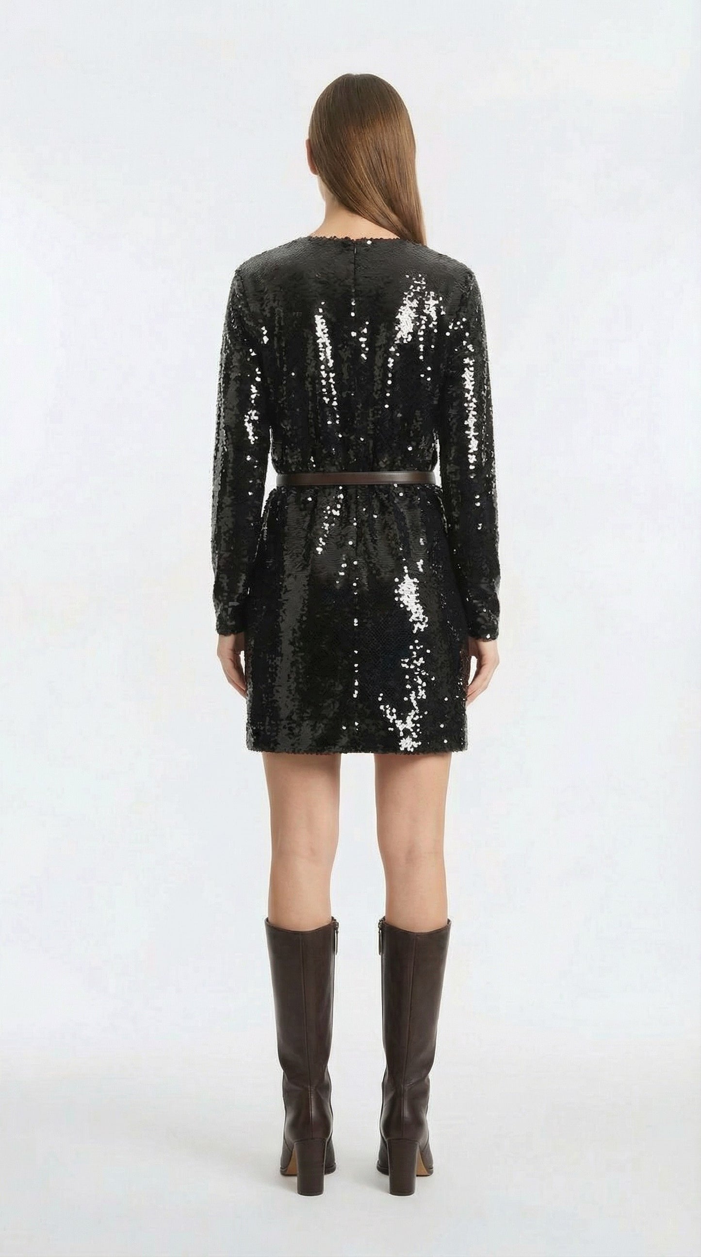 ABITO IN PAILLETTES W25AC24 MORO TENSIONE IN.