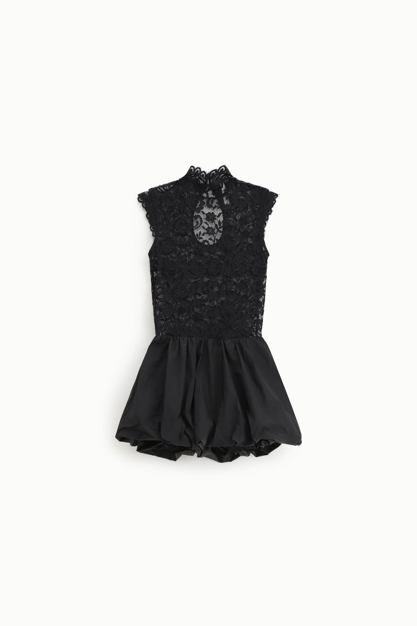 ABITO CORTO SENZA MANICHE CON PIZZO NERO IMPERIAL.