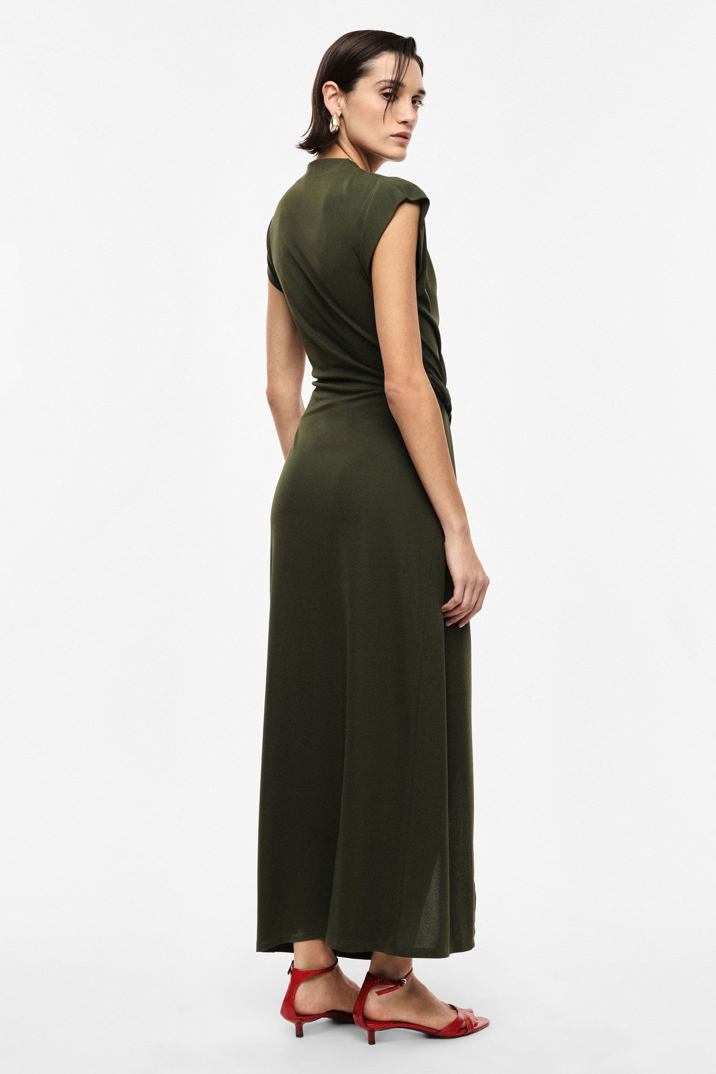 ABITO LUNGO DRAPPEGGIATO SCOLLO A V SENZA MANICHE AFZCLJQ MILITARE IMPERIAL.