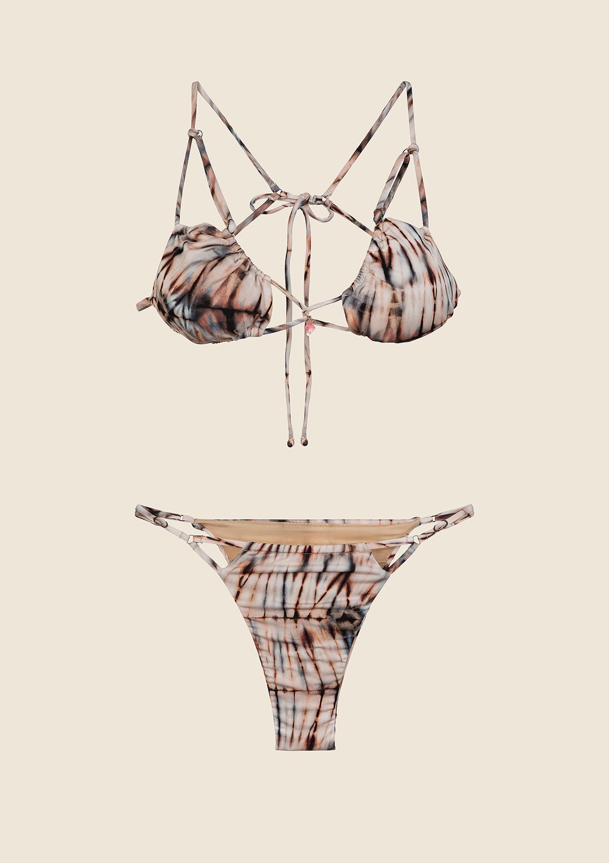 Bikini Donna Triangolo con Slip Regolabile Fantasia 0320-X15