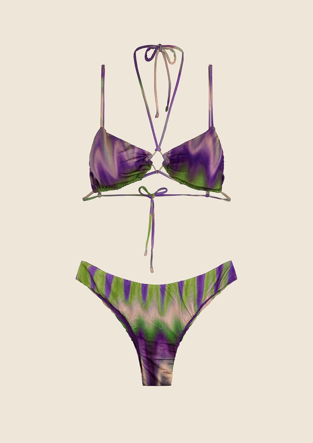 Bikini Donna Triangolo con Slip Fisso Fantasia 0400-X21