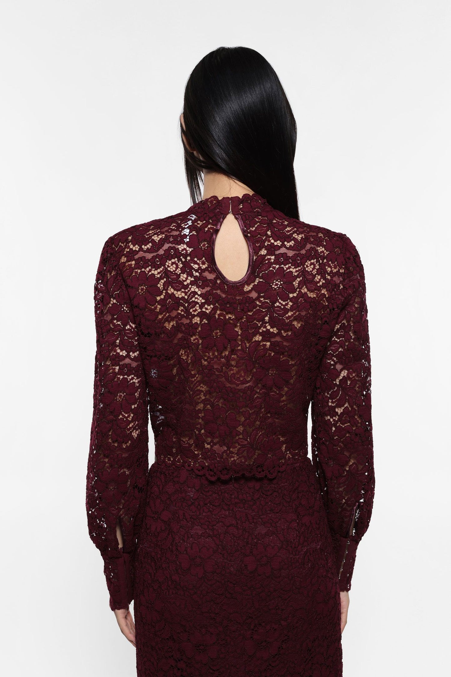 CAMICIA IN PIZZO CMK1IKG BORDEAUX IMPERIAL.