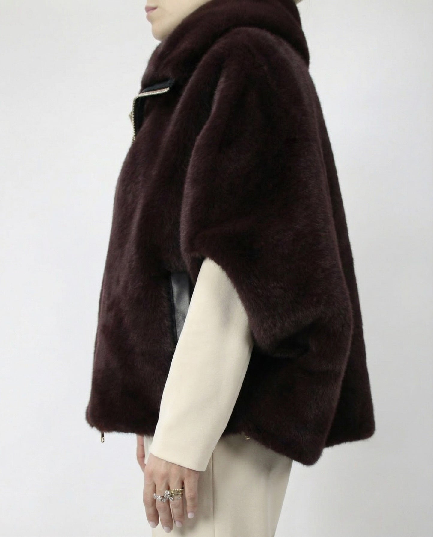 CAPPA IN PELLICCIA ECOLOGICA 12519095G VINO MOTEL.