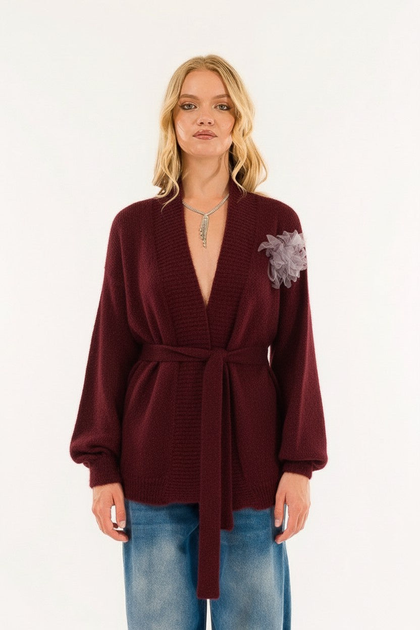 CARDIGAN CON 3M0974C MORO KONTATTO