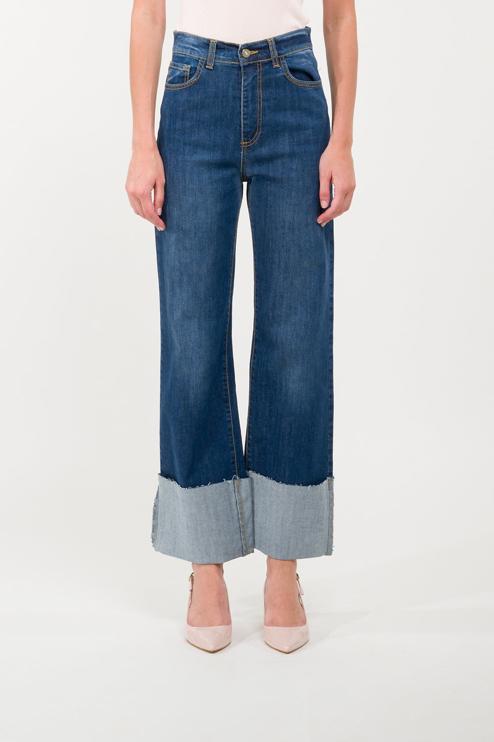 JEANS RISVOLTO CROPPED CONFORT KONTATTO