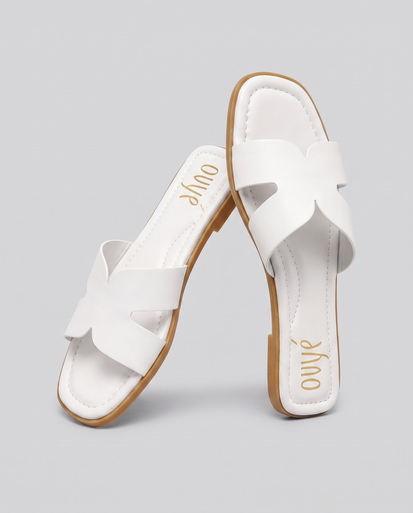CIABATTINA OVYE IN PELLE T10CR01 BIANCO