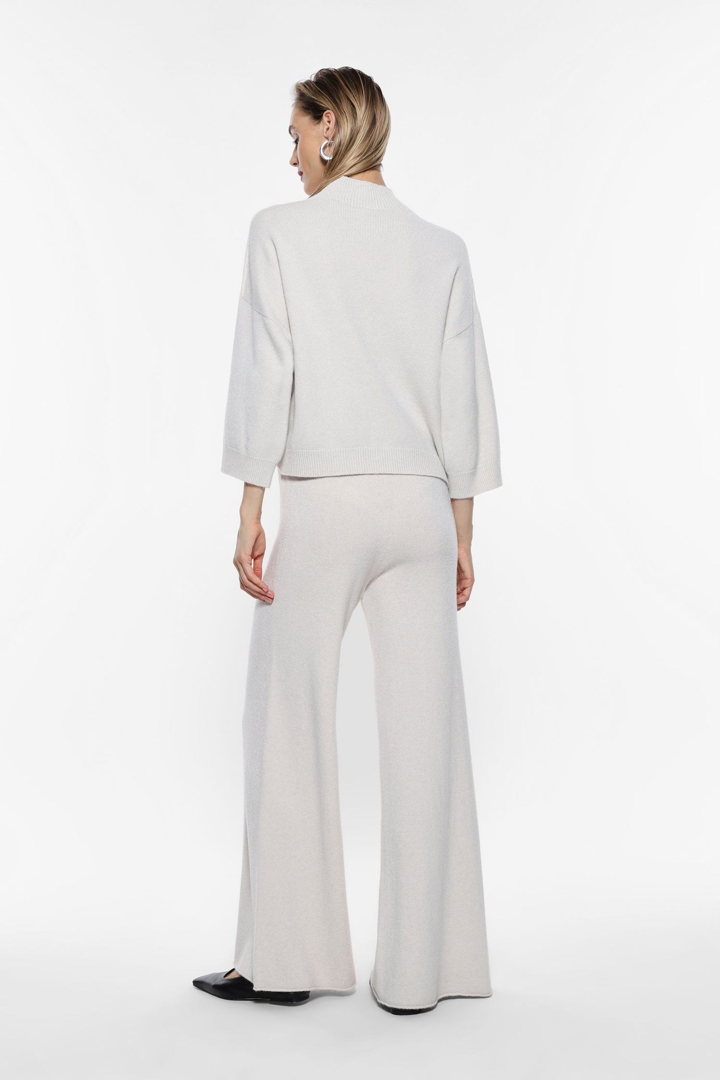 PANTALONI AMPI IN MAGLIA CON COULISSE P3025789 CIOCCOLATO IMPERIAL.