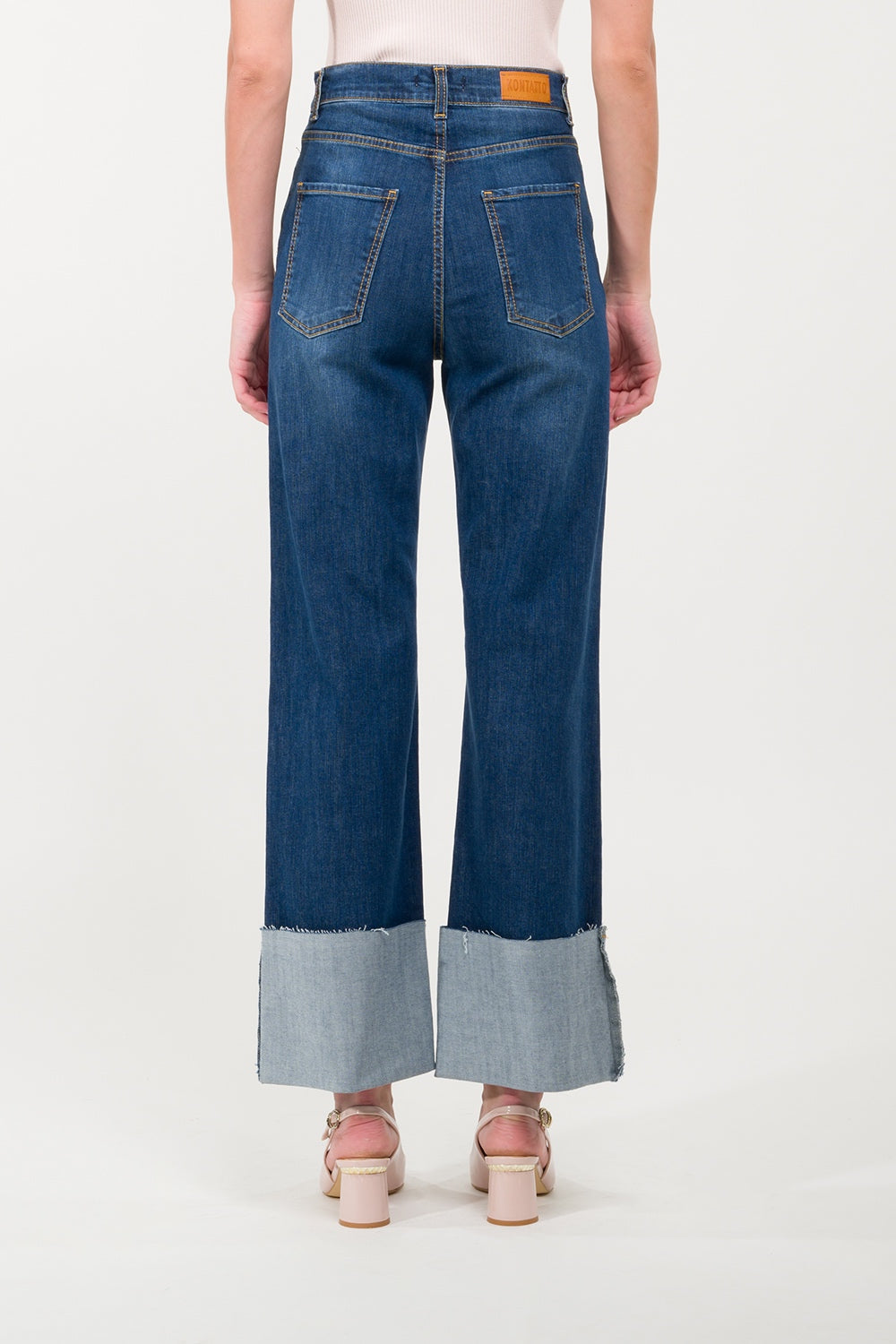 JEANS RISVOLTO CROPPED CONFORT KONTATTO