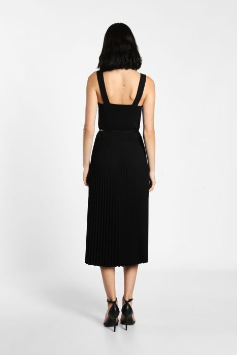 Abito midi con scollo a cuore e cintura IMPERIAL