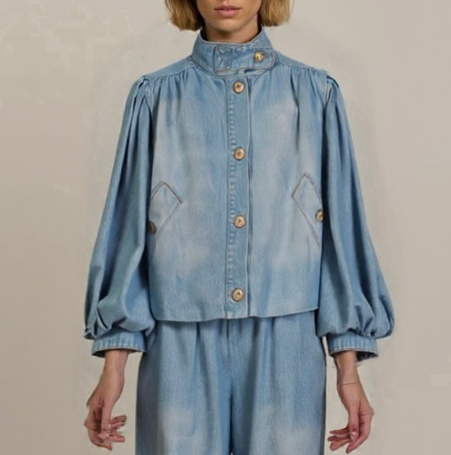GIACCA S25J439 DENIM TENSIONE IN.