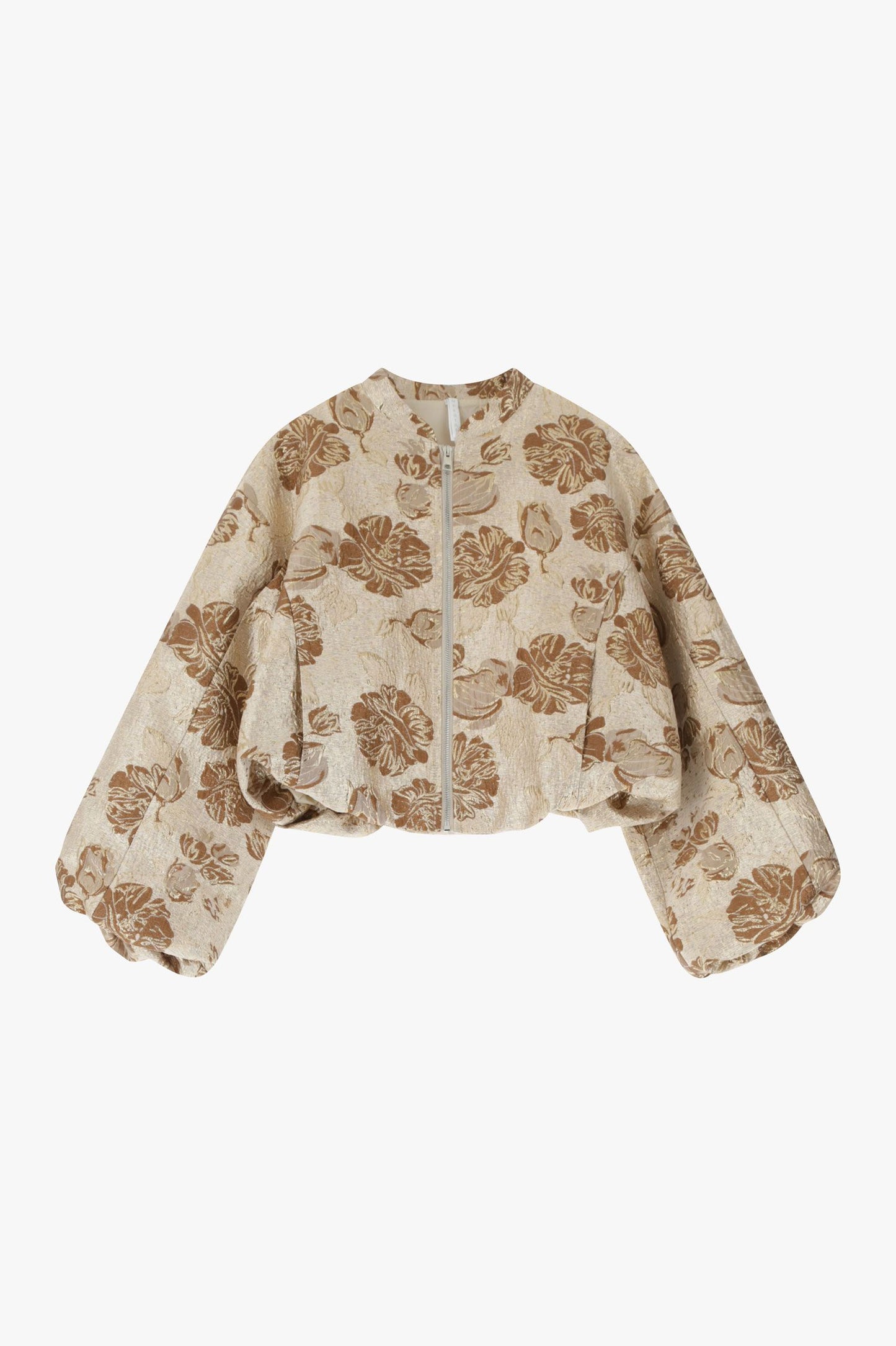 GIUBBOTTO BOMBER CON RICAMO FLOREALE BEIGE IMPERIAL.