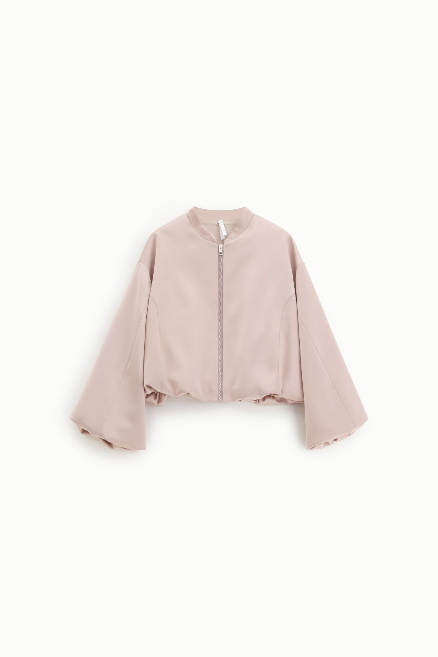 GIUBBOTTO SATIN PETALO ROSA IMPERIAL.