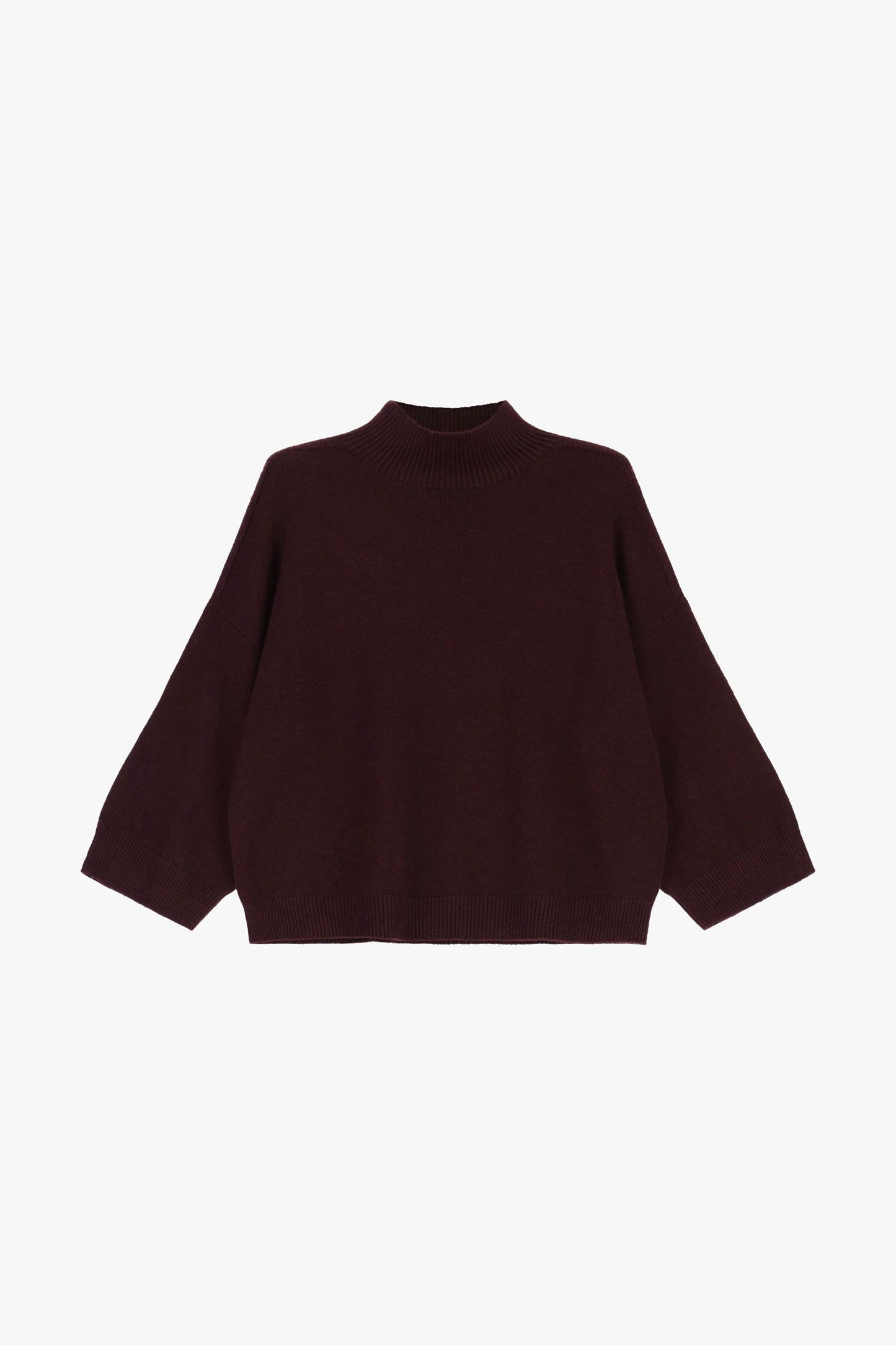 MAGLIA GIROCOLLO MANICHE A TRE QUARTI M3025860 PRUGNA IMPERIAL.