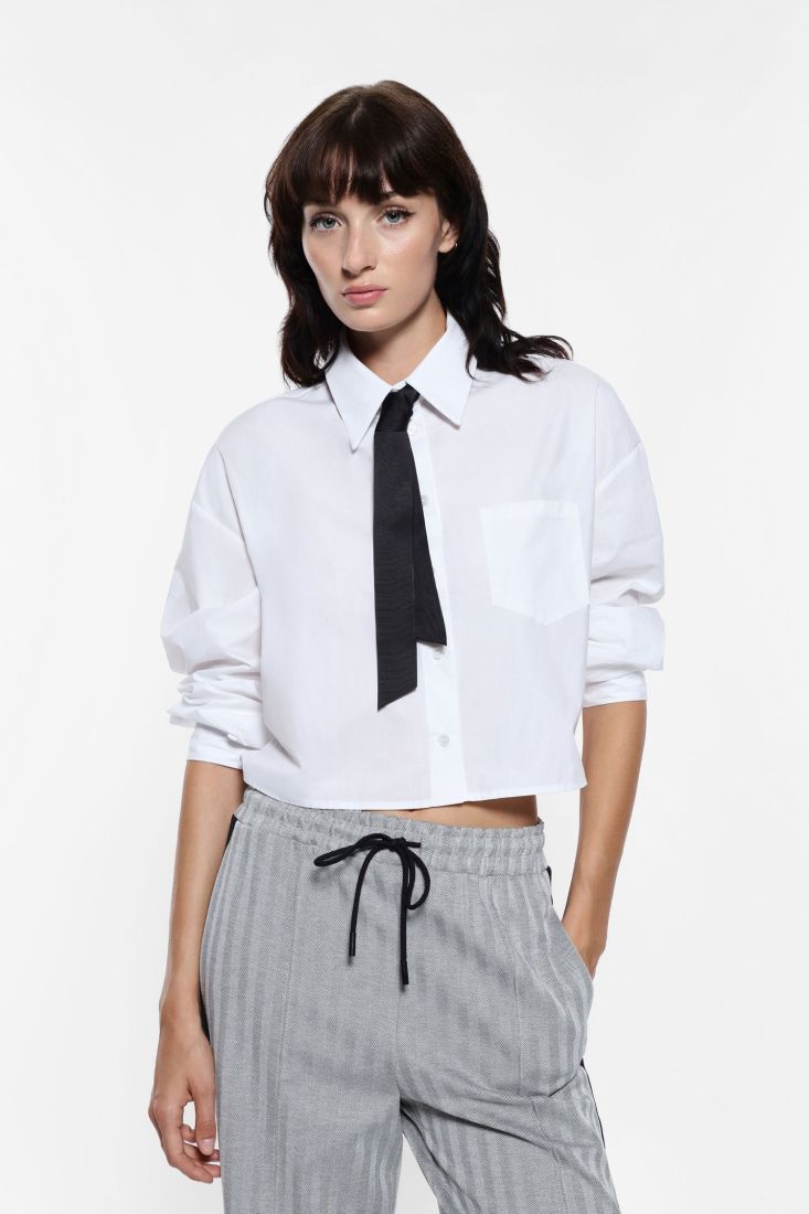 Camicia corta con cravatta sottile IMPERIAL.