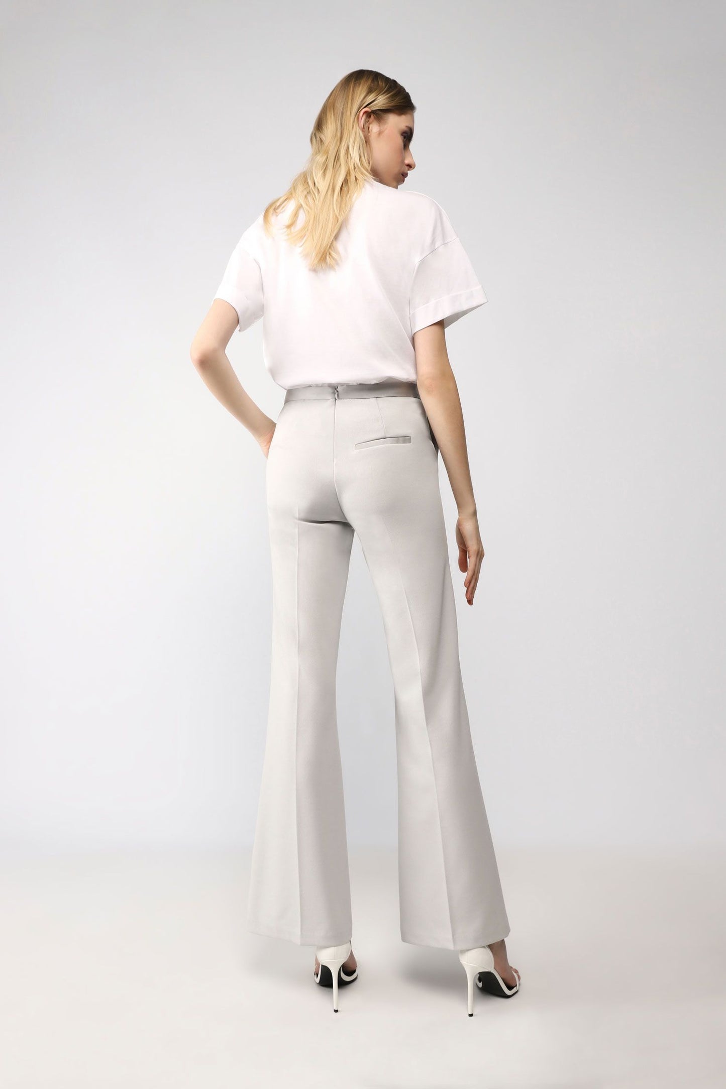 PANTALONI A PALAZZO MONOCOLOUR CON PIEGA STIRATA IMPERIAL