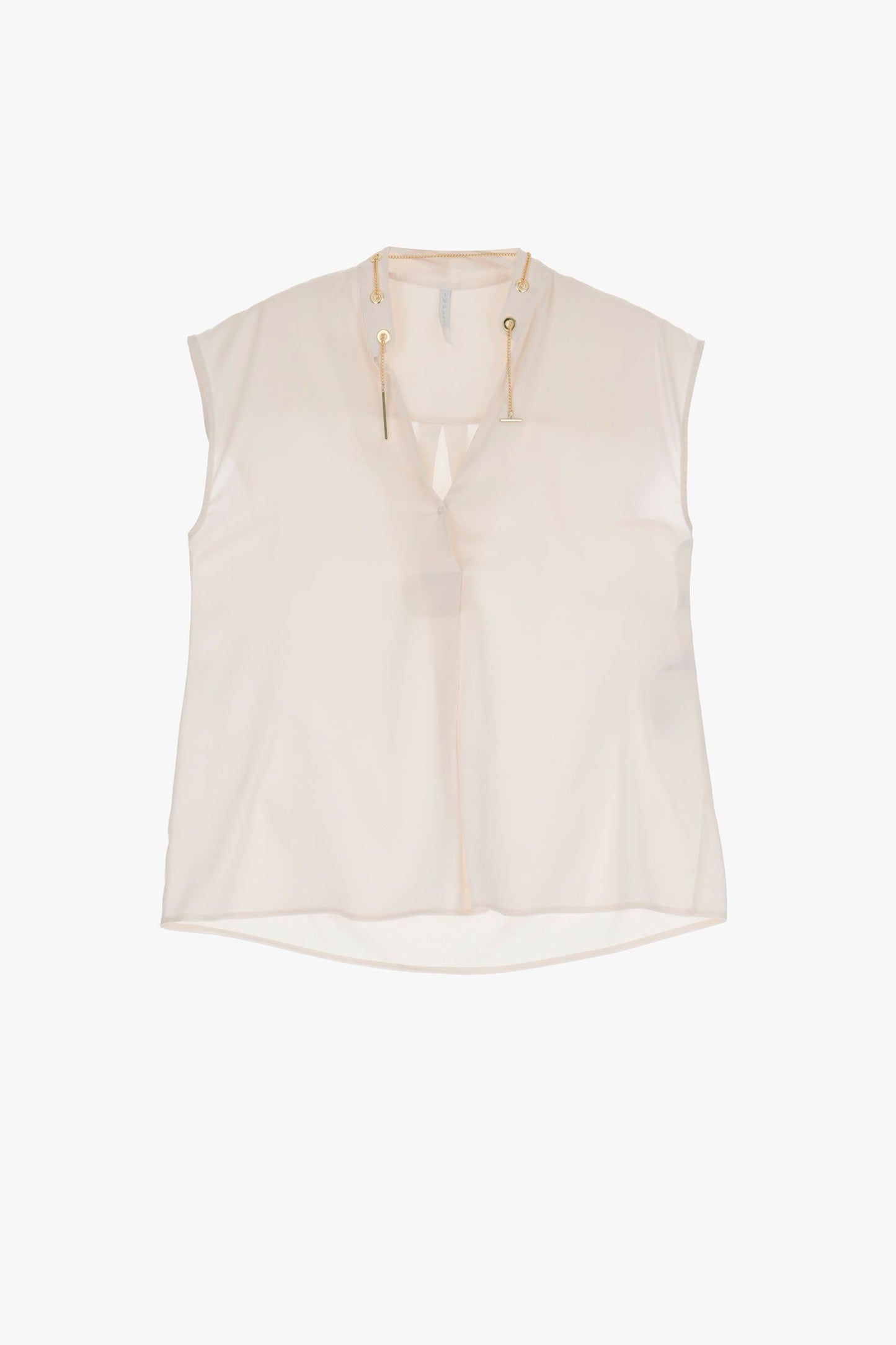 Canotta monocolour con scollo a V e coulisse IMPERIAL