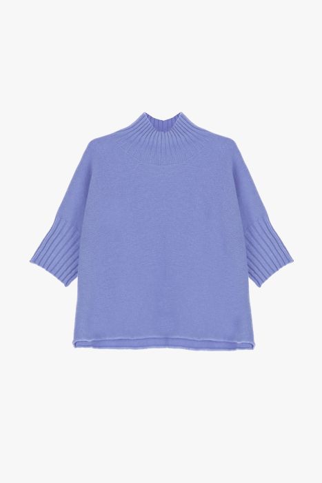 Maglia monocolour con collo alto e maniche corte IMPERIAL