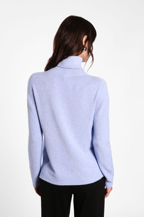 Dolcevita monocolour con orlo inferiore asimmetrico IMPERIAL