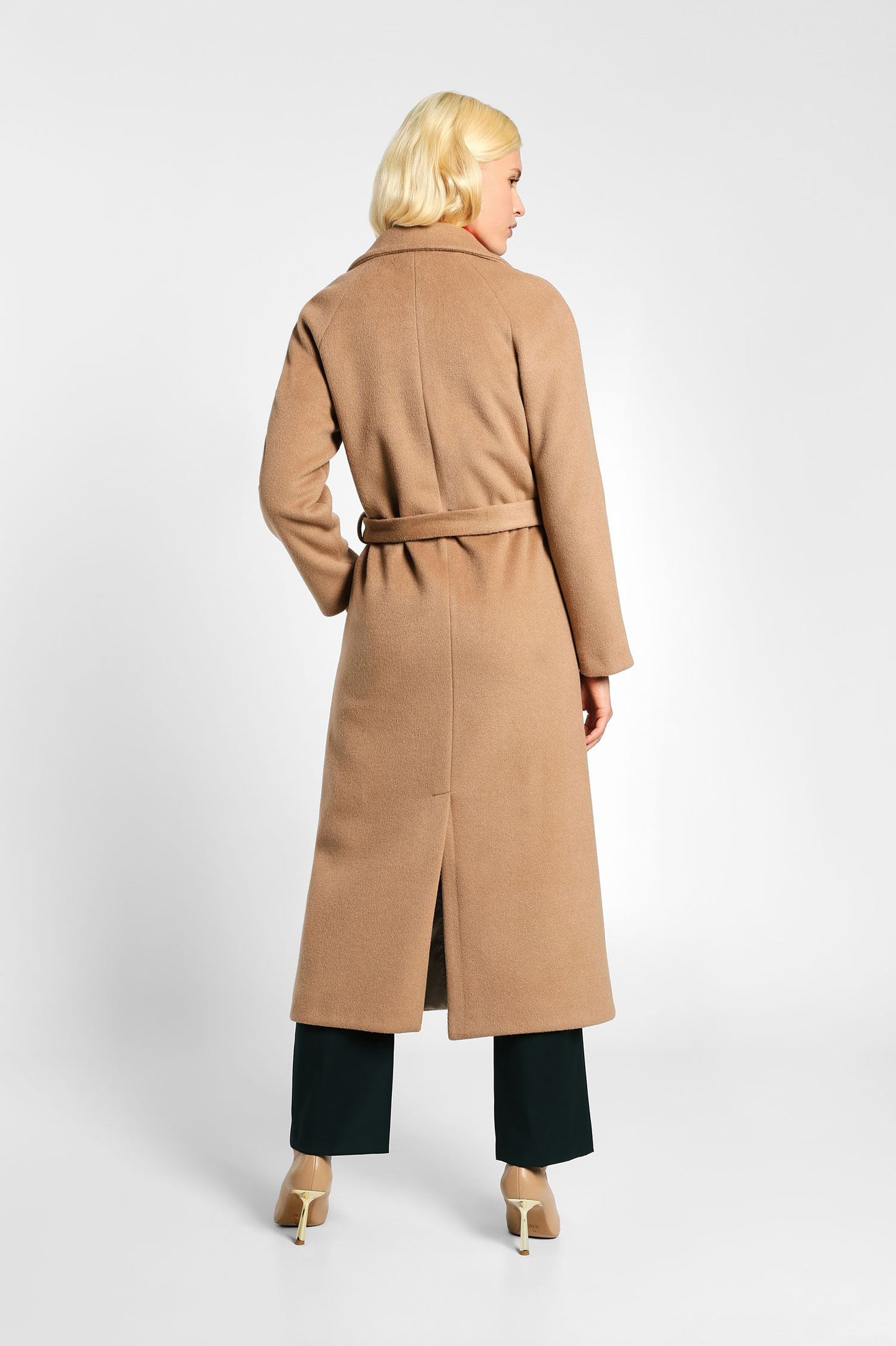 Cappotto midi con rever a lancia e fusciacca IMPERIAL