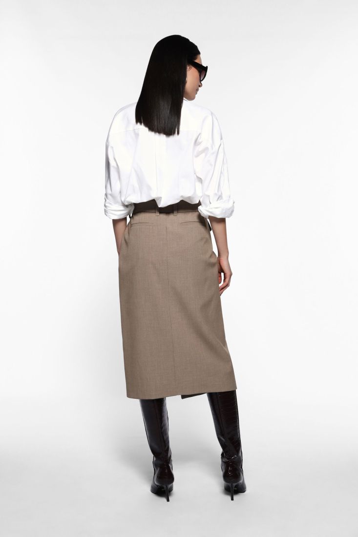 Gonna midi con nodo frontale MPERIAL.