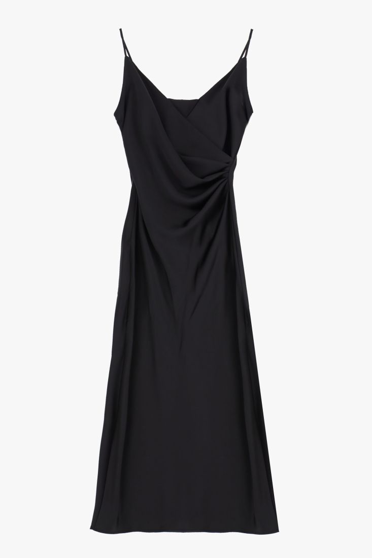 Abito midi con drappeggio laterale IMPERIAL.