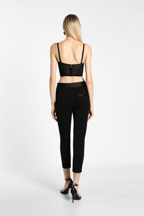 Pantaloni slim-fit con vita alta e allacciatura laterale IMPERIAL