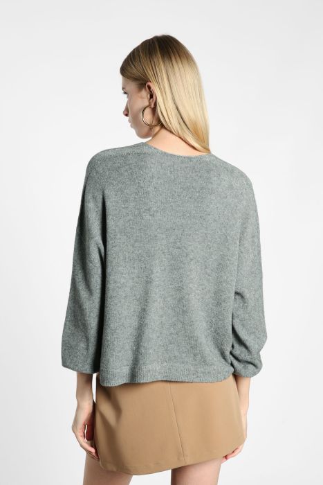 Cardigan oversize monocolour con abbottonatura e tasche applicate IMPERIAL