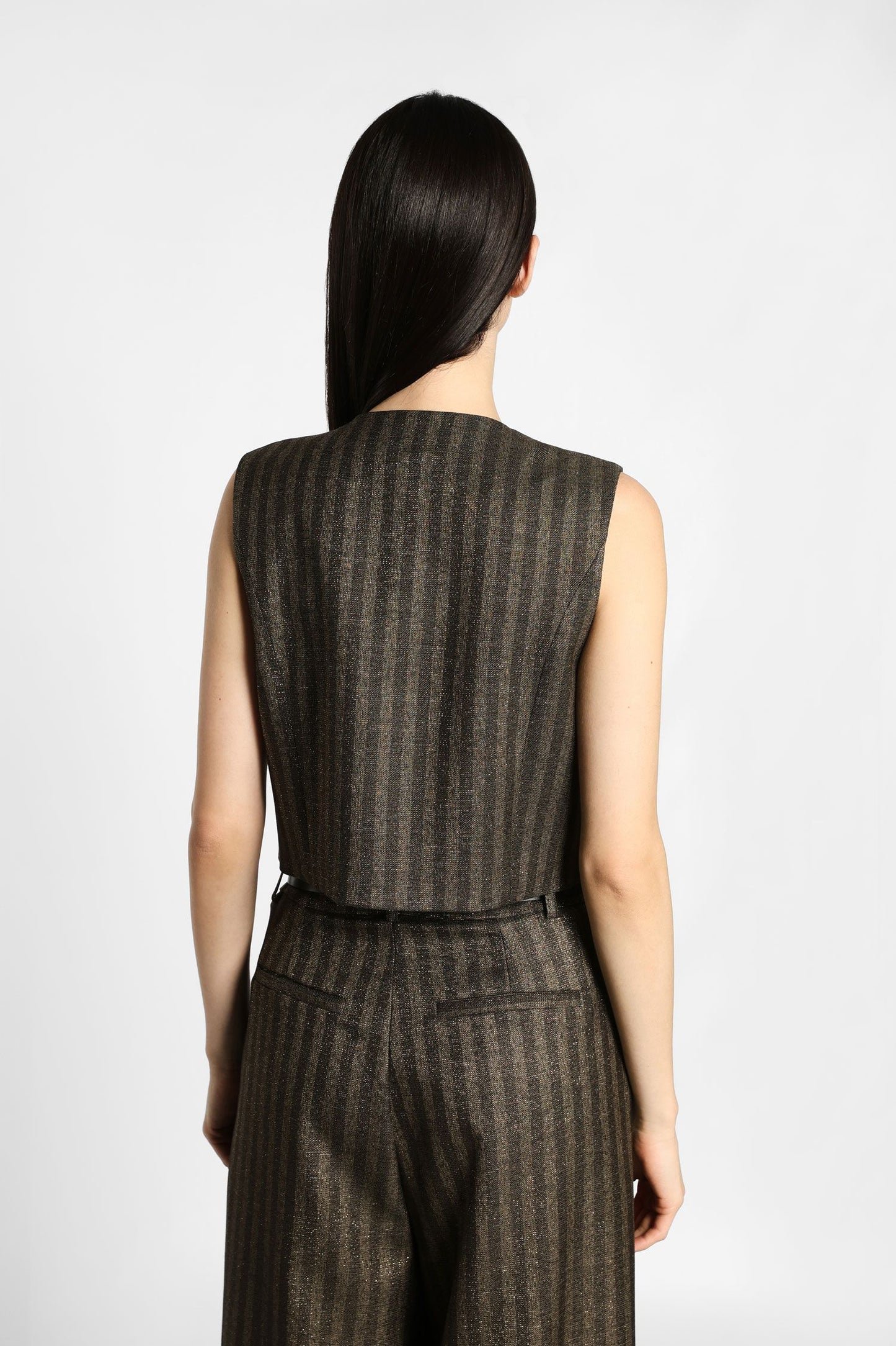 Gilet a coste con fiore applicato IMPERIAL