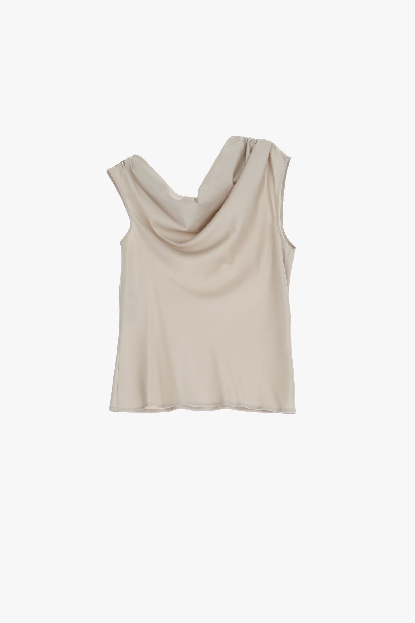 Top monospalla monocolour con drappeggi IMPERIAL.