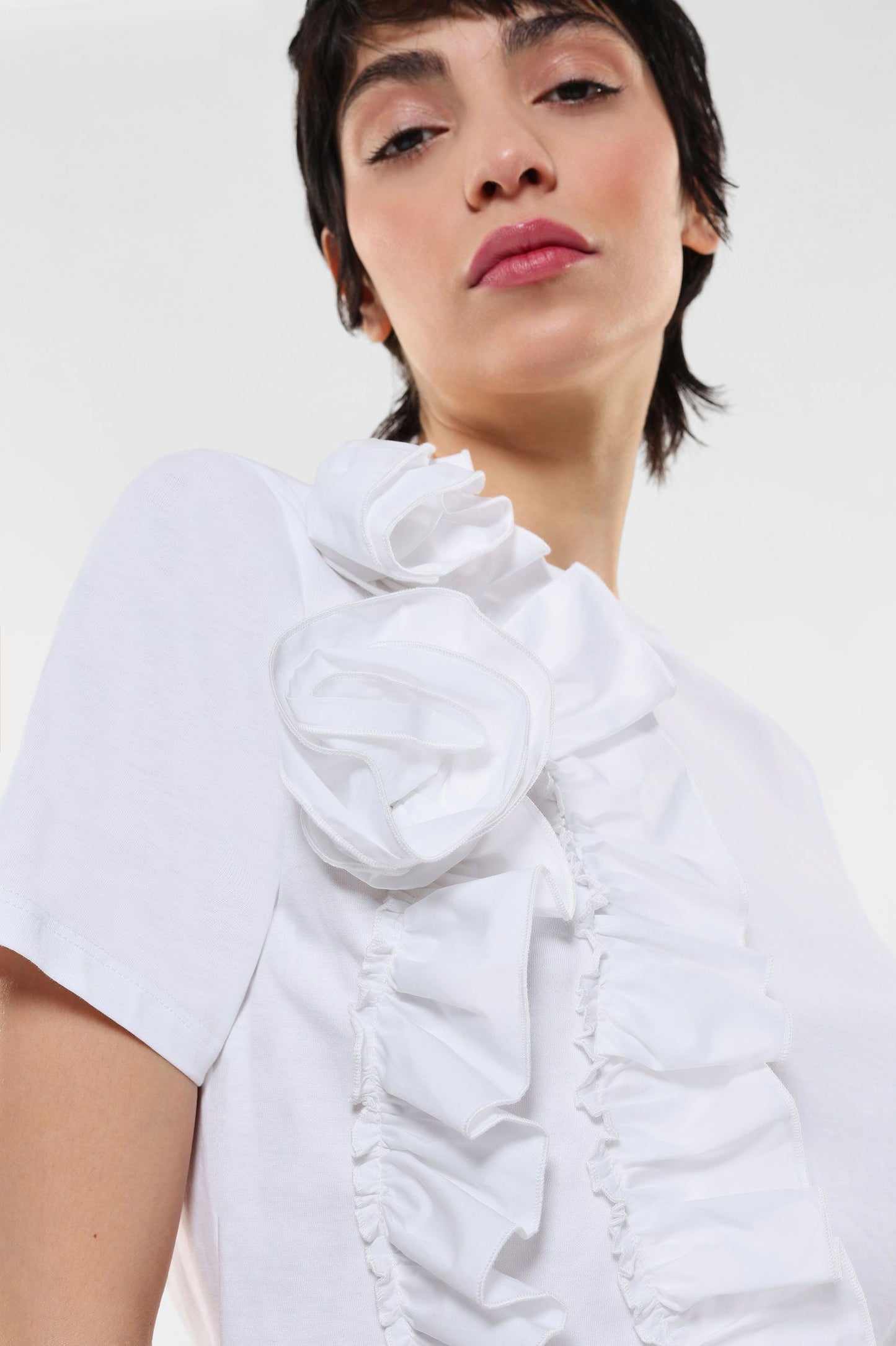 T-shirt girocollo in cotone con applicazioni IMPERIAL.