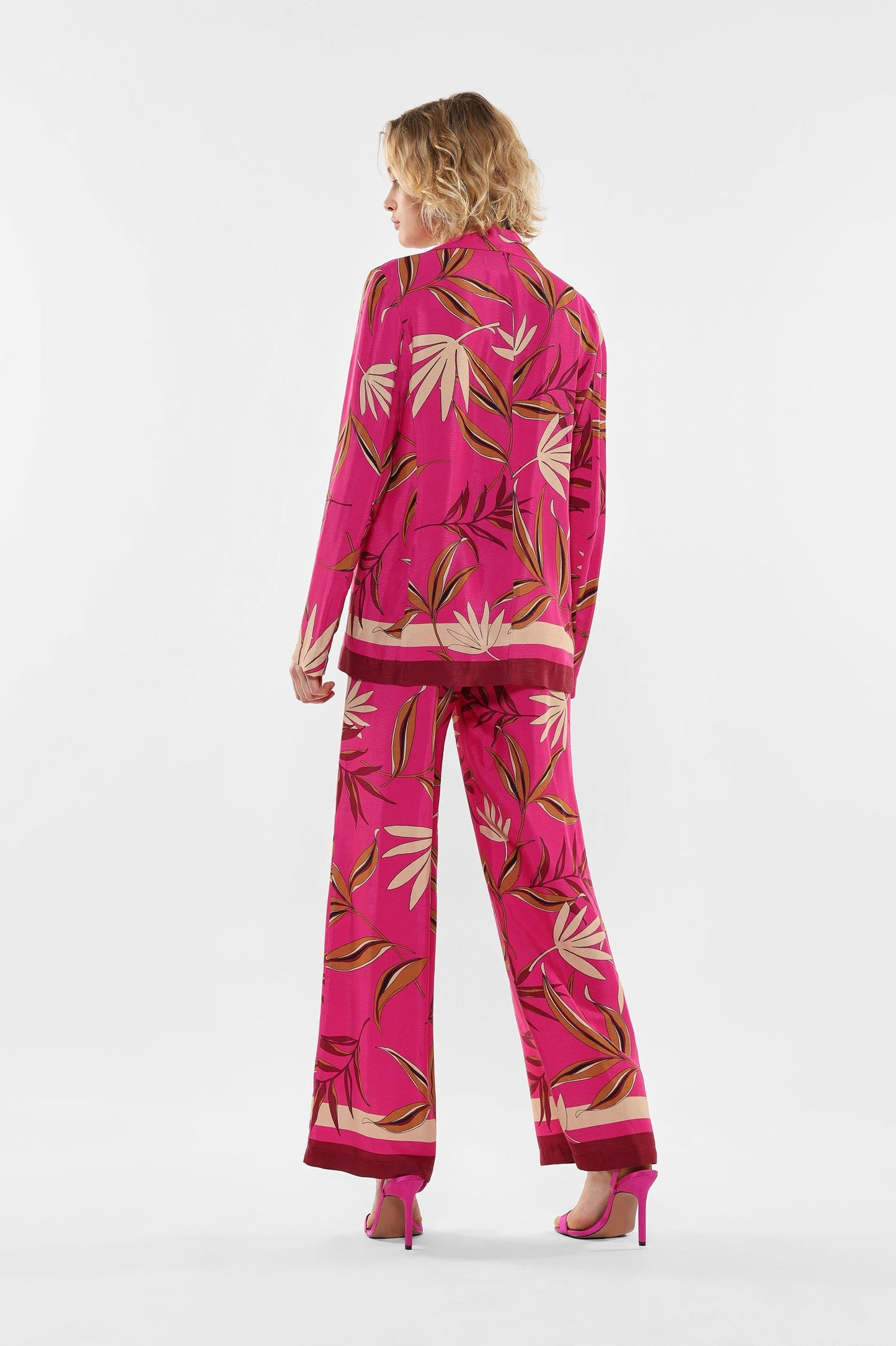 Pantaloni straight fantasia floreale con tasche verticali IMPERIAL