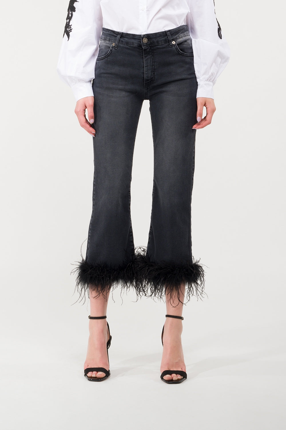 JEANS MINIFLARE PIUME KONTATTO