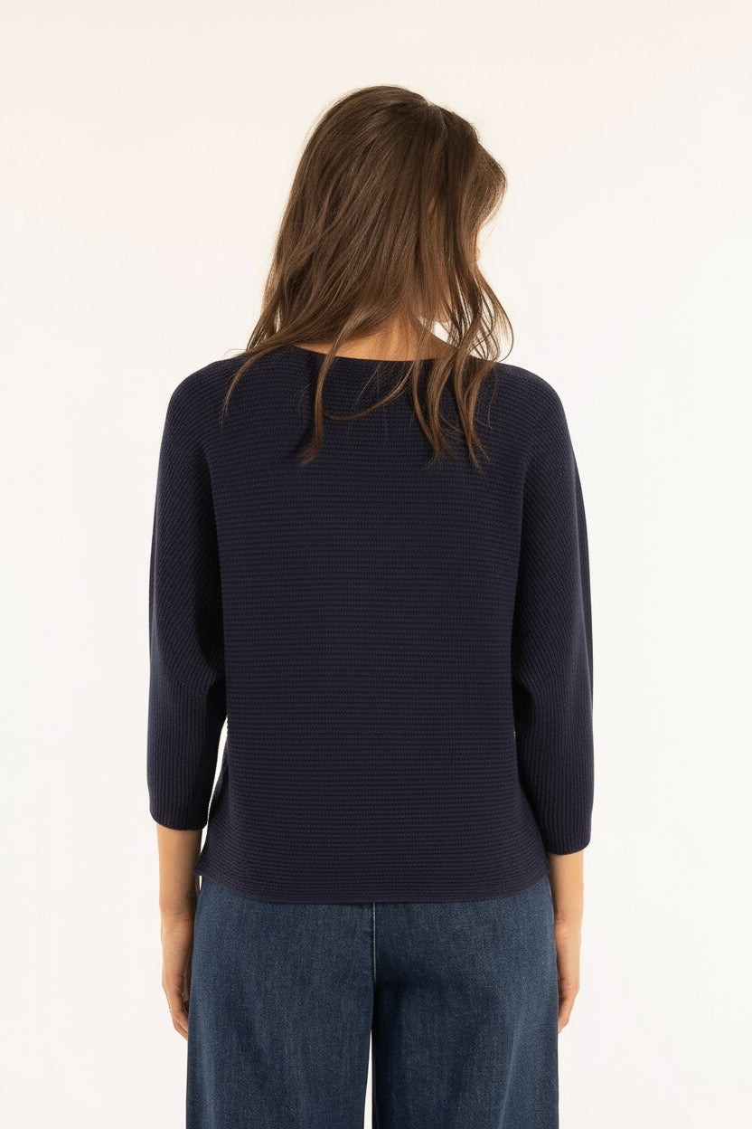 MAGLIA KIMONO 3M0852CN KONTATTO BLU