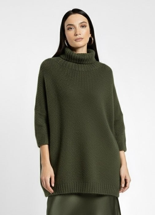 MAGLIA OVERSIZE COLLO ALTO M3025889 MILITARE IMPERIAL.