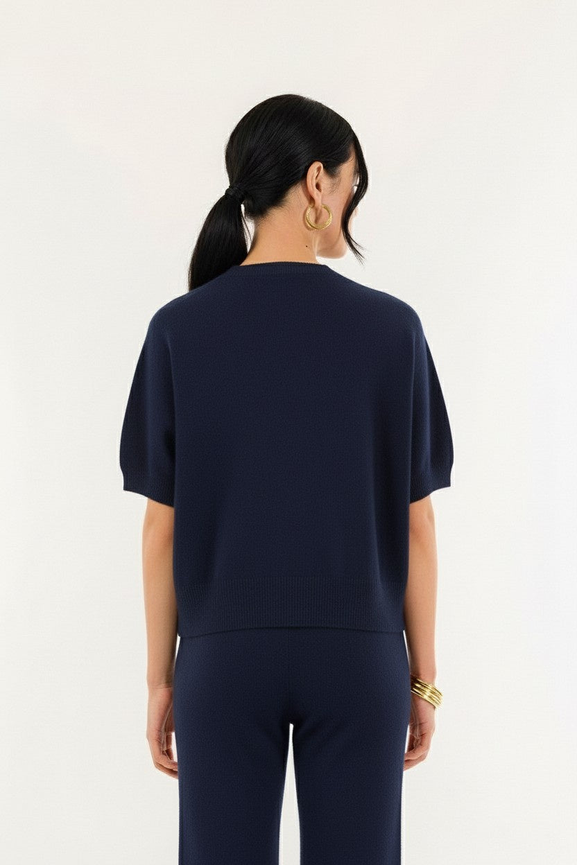 MAGLIA SMANICATA 3M0840C BLU KONTATTO