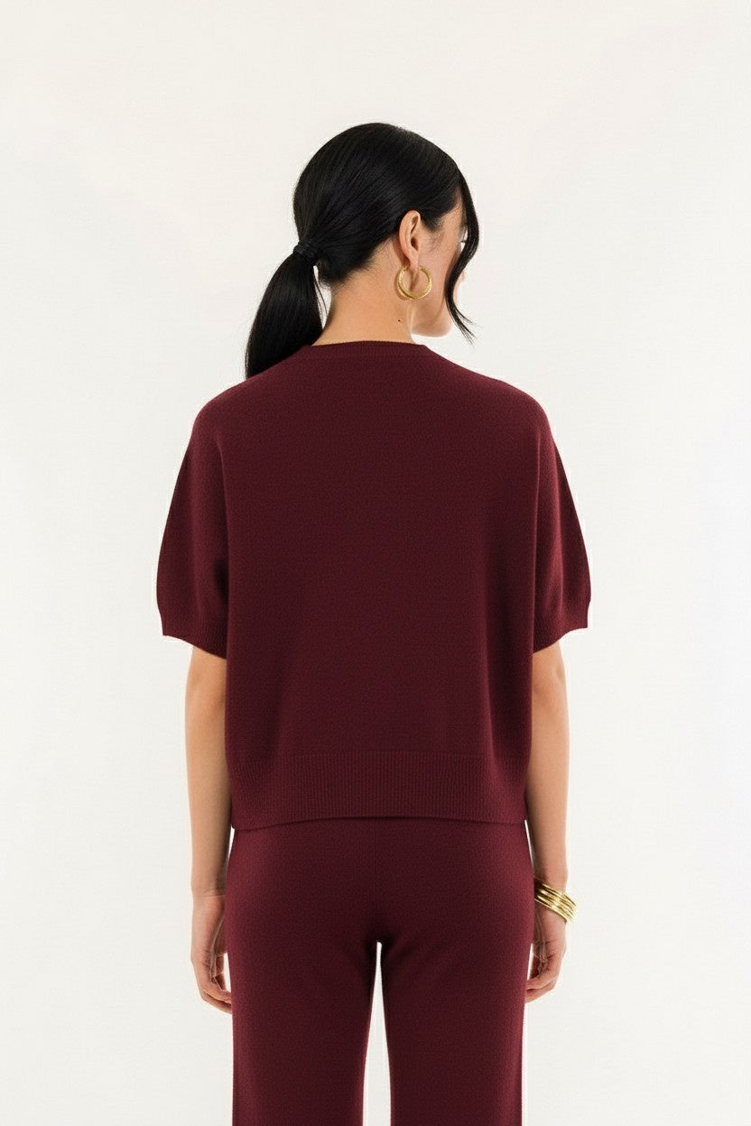 MAGLIA-SMANICATA-3M0840C-BURGUNDI-KONTATTO-RETRO