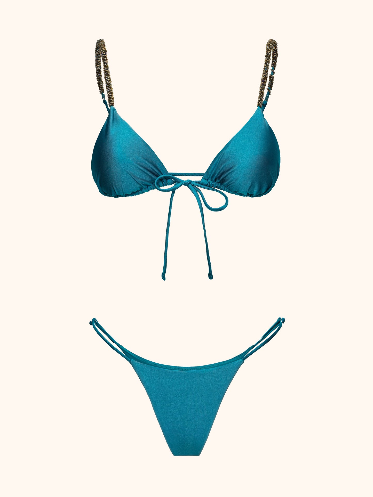Bikini Donna Me fui Triangolo con Slip fisso Petrolio SW0120-PT