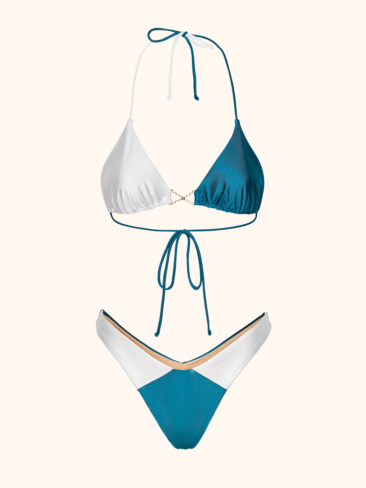 Bikini Donna Me Fui Triangolo con Slip Americano fisso Petrolio MF26-SW0140-PT